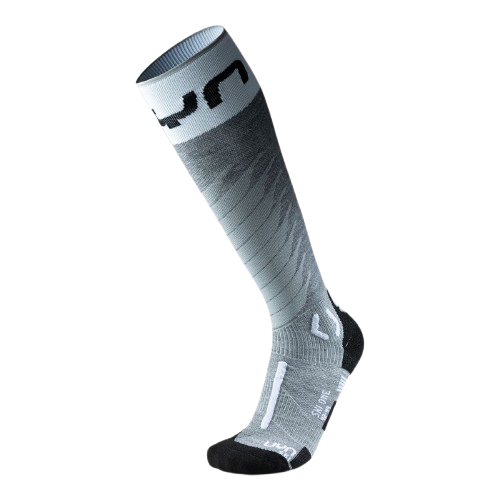 Skisocken UYN Man Ski One Merino Socks Grey Melange/White - 2025/26