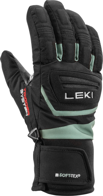 Handschuhe LEKI Griffin 3D Junior Black/Dusty Green - 2025/26