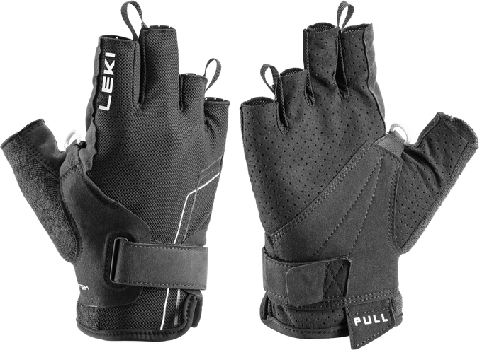 Handschuhe LEKI Nordic Breeze Shark Short Black/White - 2024