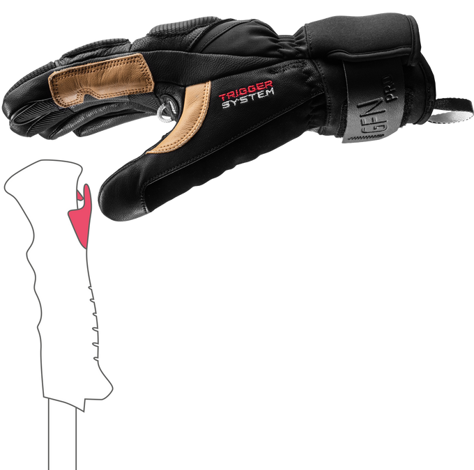 Handschuhe LEKI Griffin Pro 3D Black/Tan - 2025/26