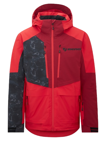 Skijacke Ziener Trivor Man Padded Red Black Foggy Print - 2025/26