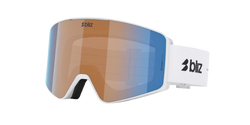 Goggles Bliz G001 Matte White Frame/Nano Optics Orange With Blue Multi Lens - 2025/26