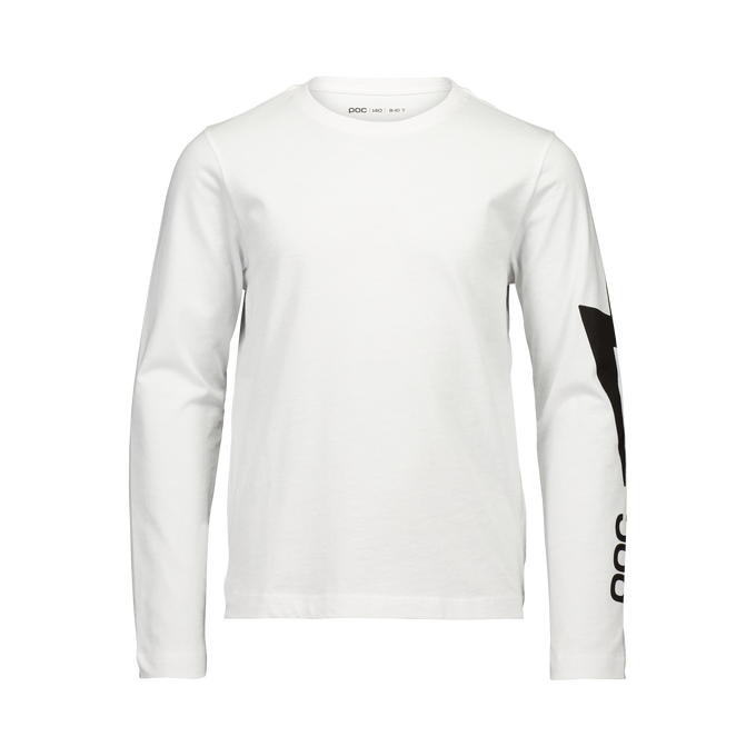 T-shirt POC L/S Tee Jr Blixten White - 2025/26
