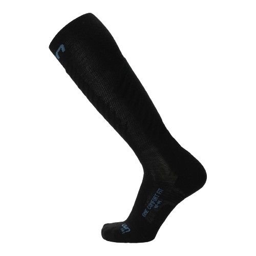 Skisocken UYN Man Ski One Comfort Fit Black/Blue Poseidon - 2025/26