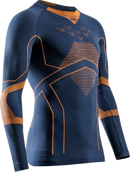 Thermal underwear X-bionic Energy Accumulator Light Shirt LS Marine/Orange - 2024/25
