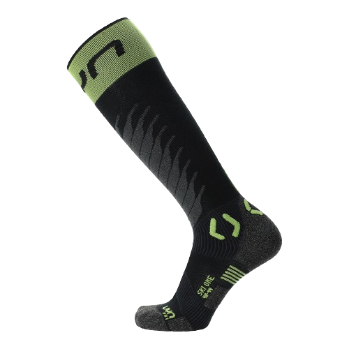Skisocken UYN Man Ski One Merino Socks Black/Lime - 2025/26