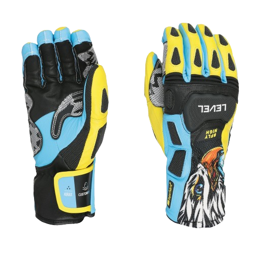 Gloves Level SQ CF Yellow/Blue - 2025/26