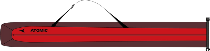 Skitasche Atomic Double Ski Bag Maroon/Red – 2024/25