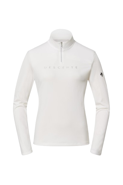 Turtleneck Descente Chest Logo T-Neck Super White - 2025/26