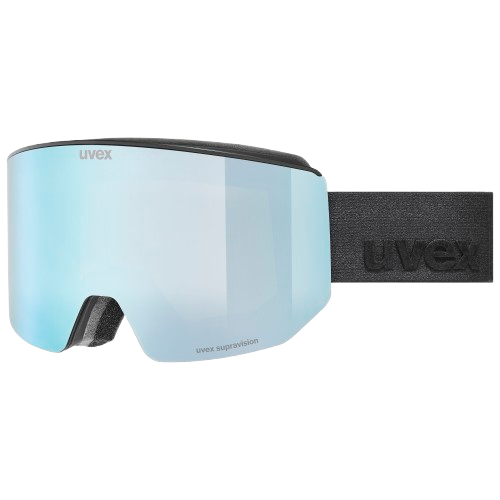 Brille Uvex lace ATTRACT FM Black Matt/Mirror Ice Blue + spare lens - 2025/26