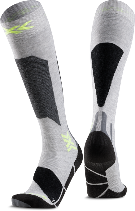 Ski socks X-socks Ski Discover OTC JR Rhino Grey/Canary - 2025/26