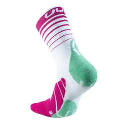 Outdoor Socks UYN Woman Runner's Five Socks White/Fuchsia/Green