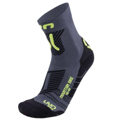 Cycling Socks UYN Man Cycling MTB Anthracite/Yellow Fluo