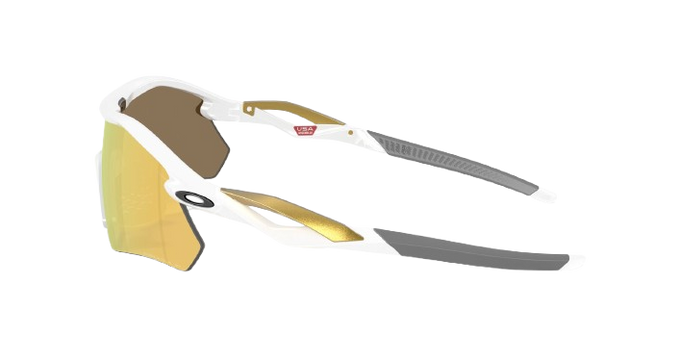 Sunglasses Oakley Radar Plate Polished White/Gold Frame/Prizm 24K Polarized Lenses