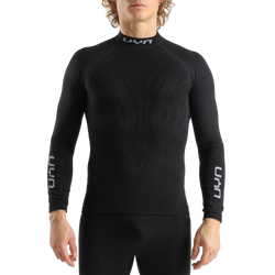Thermounterwäsche UYN Man Elevatyon Biomorph UW Shirt Long SL Turtle New Neck Black - 2025/26