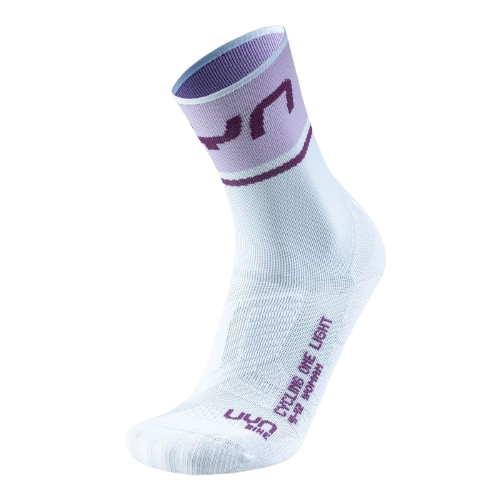 Outdoor Socken UYN Woman Cycling One Light Socks White/Lilac