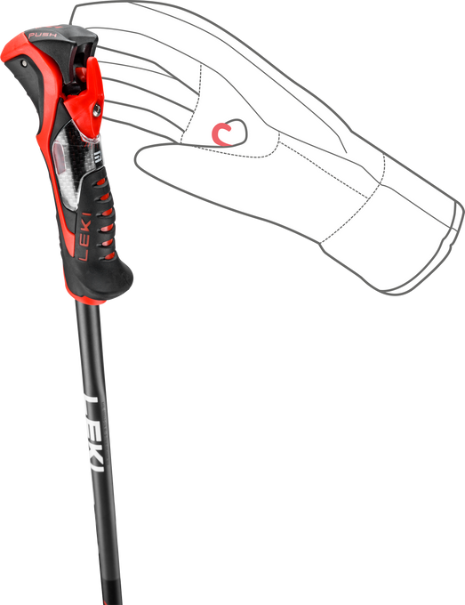 Poles LEKI Airfoil 3D Black/Red - 2025/26