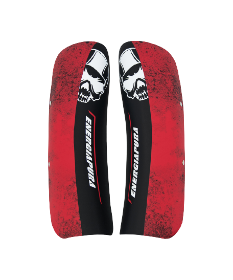 Schienbeinschutz Energiapura Shinguards Racing Senior Black/White Skull/Red - 2024/25