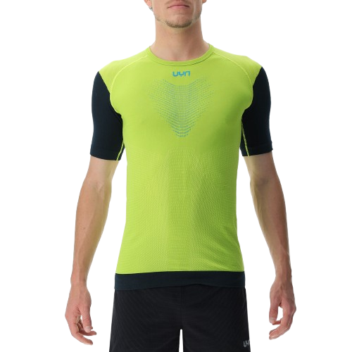 Laufshirt UYN Man Running PB42 OW Shirt SH_SL Sulphur Spring/Black