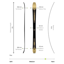 Ski Dynafit Ridge 95 Black Out/Gold - 2025/26