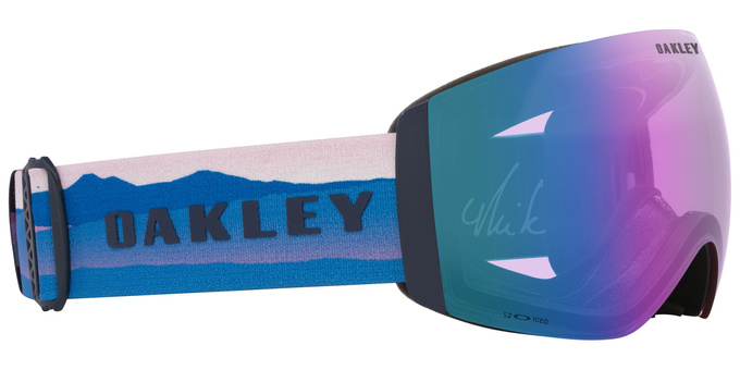 Goggles Oakley Flight Deck Pro L Mikaela Shiffrin Sig/Prizm Snow Iced Iridium + Additional lens Prizm Snow Sapphire Iridium - 2025/26