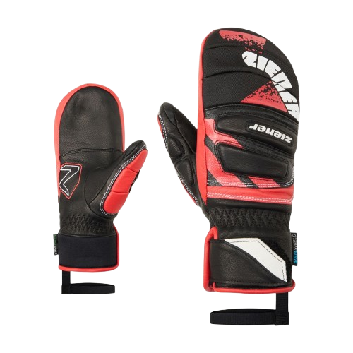 Gloves Ziener Lopaki-z As® Pr Mitten Glove Junior Unisex Black Red - 2025/26