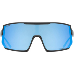 Sonnenbrille Uvex Sportstyle 235 P - Black Mat/Mirror Blue - 2023