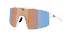 Sonnenbrille BLIZ P001 Frame Matte White with N_O_N Coral/Orange Mirror Blue Lenses