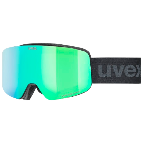 Goggles Uvex PWDR FM Black Matt/Mirror Green - 2025/26