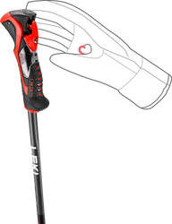 Skistöcke LEKI Airfoil 3D Black/Red - 2025/26