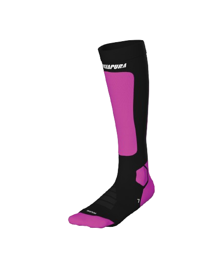Ski socks Energiapura Heat Merino Socks Fluo Fuxia/Black - 2025/26
