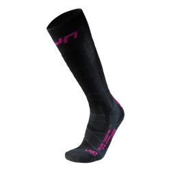 Ski socks UYN Women Ski Touring One Bio Socks Black/Pink Yarrow - 2025/26