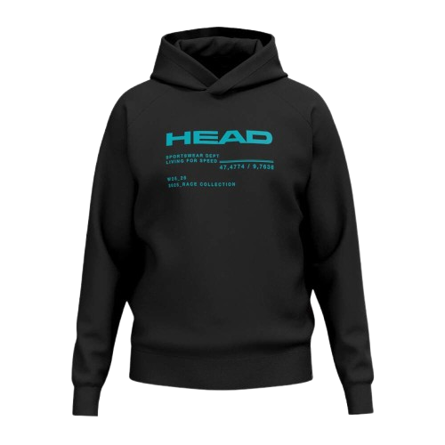 Bluse HEAD Race Hoodie Junior Black - 2025/26