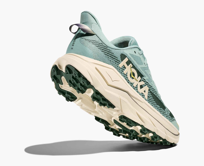 Man Schuhe Hoka Challenger 8 Jade/Truffle Salt