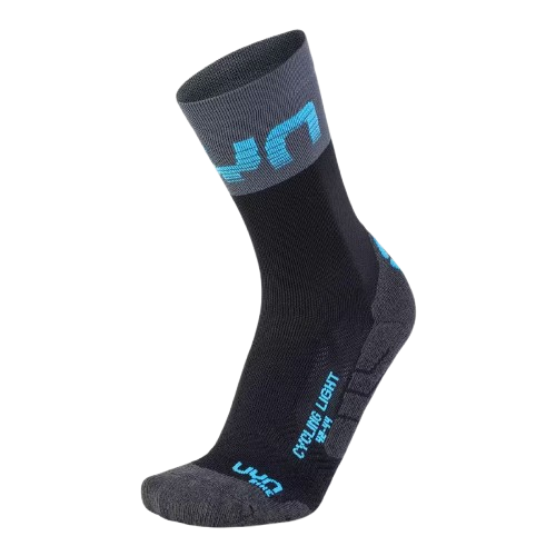Radsocken UYN Man Cycling Light Socks Black/Grey/indigo Bunting