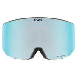 Goggles Uvex lace ATTRACT FM Black Matt/Mirror Ice Blue + spare lens - 2025/26