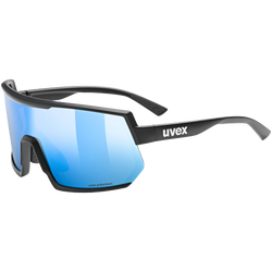 Sunglasses Uvex Sportstyle 235 P - Black Mat/Mirror Blue - 2023