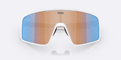 Sonnenbrille BLIZ P001 Frame Matte White with N_O_N Coral/Orange Mirror Blue Lenses