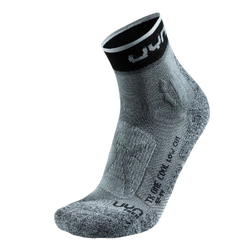 Outdoor Socken UYN Man Trekking One Low Cut Socks Grey/Black