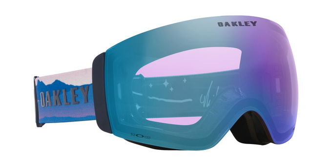 Brille Oakley Flight Deck Pro M Mikaela Shiffrin Sig/Prizm Snow Iced Iridium + Additional lens Prizm Snow Sapphire Iridium - 2025/26